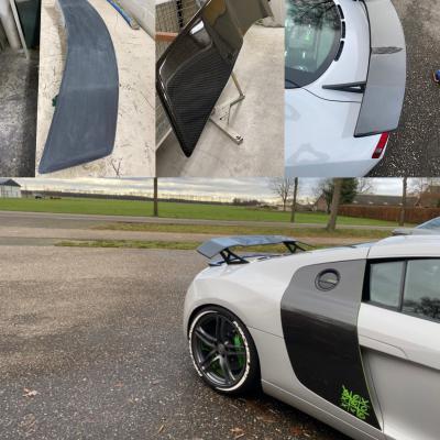 Coating Rearwing Audi R8 With Carbon 001